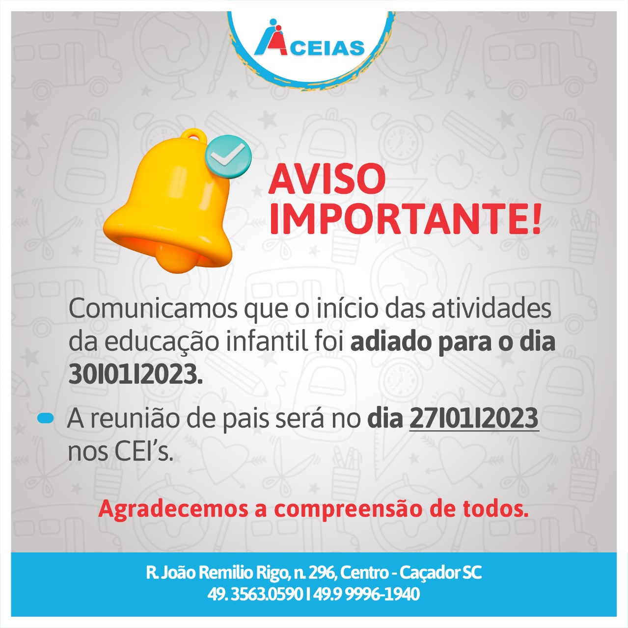 Início das Atividades em 2023
